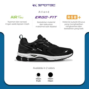 SPOTEC Sepatu STUDENT Artikel ATLAND-Hitam/Putih