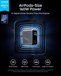 Gambar Anker Prime Charger 160W 3-Port Compact GaN USB C Charger Block, Smart Display and Touch Control, 140W Max Charging via Any Single Port for MacBook Pro/Air Laptop iPhone 17/16 Series - A2687 - 160W Gan Silver dari Anker Indonesia Kota Administrasi Jakarta Utara 2 Tokopedia
