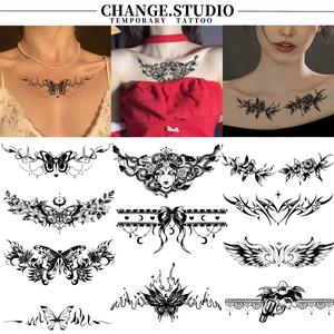 Tatu Sementara, untuk Dada dan Belakang, Tahan 15 Hari, Kalis Air, Tahan Gosok, Pelekat Tatu