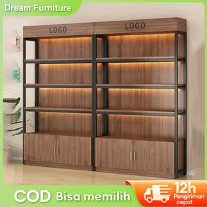 DF-5-Rak pajangan supermarket, lemari pajangan, rak kosmetik, rak barang dagangan sampel, rak berlapis untuk alat tulis, camilan dan toko 【Garansi 5 Tahun】