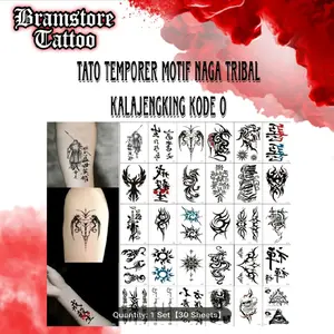 Tato Temporer Naga Tribal Samurai kode O Kecil Bisa COD