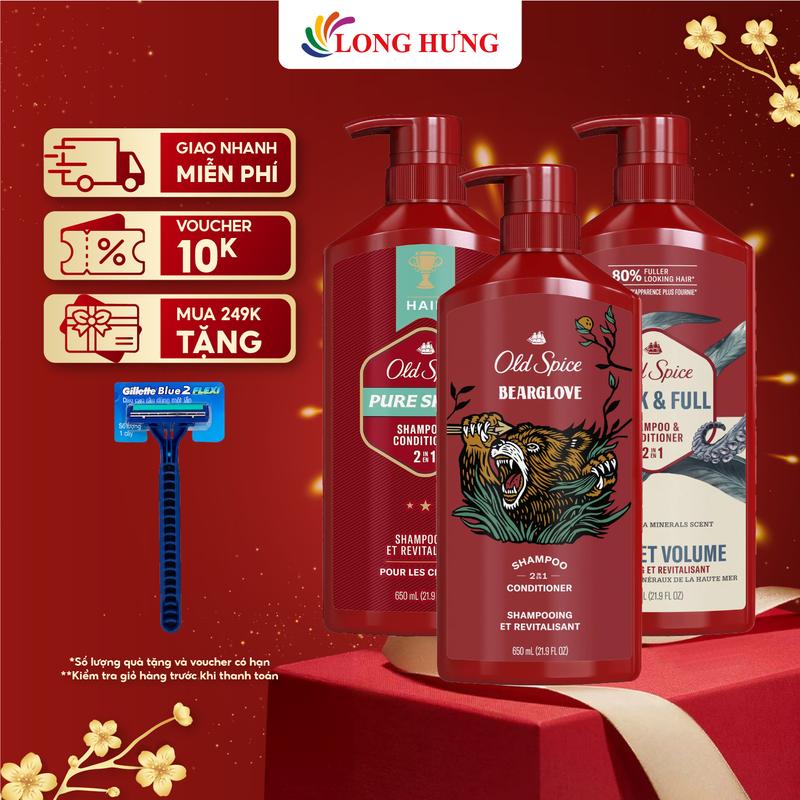 Dầu gội và xả 2-in-1 Old Spice 650ml
