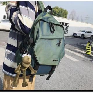 Tas Ransel FROS Backpack kanvas Pria wanita Tas Punggung Sekolah Cewek Cowok Canvas Hitam 6