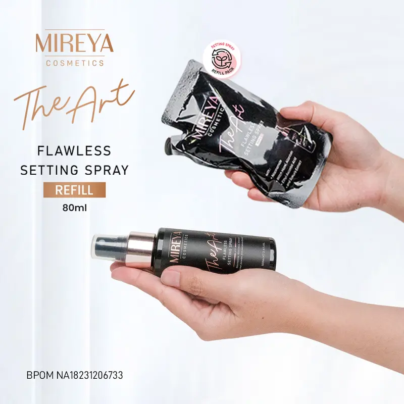 Refill Mireya The Art Flawless Setting Spray 80ml - Mireya Setting Spray & Finishing Spray Cosmetics Make Up Face Mist 1