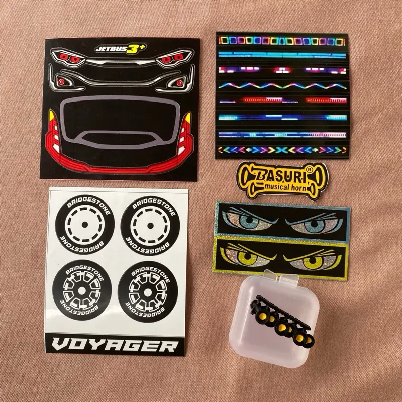 Stiker dan miniatur bus basuri Corong 2