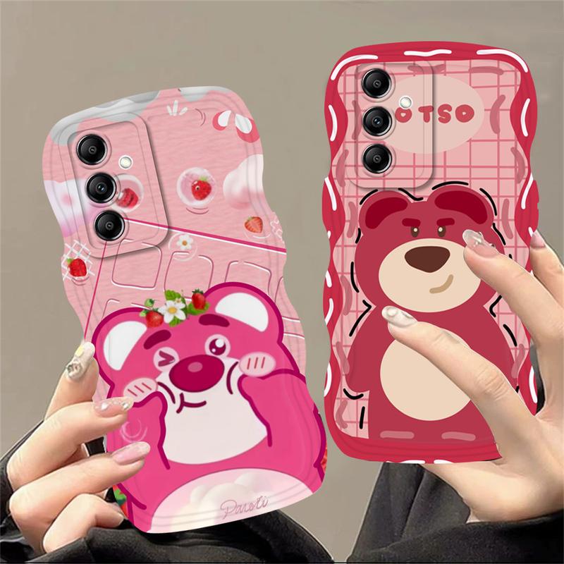 Ốp Điện Thoại, Thiết Kế Hình Ảnh Gấu Dâu Tây, Dành Cho Samsung A54, A15, A05, A05S, A24, A14, A04, A04E, A13, A03S, A53, A73, A33, A02, A50S, A30S, A23, A22, A21S, A11, A51, A30, A52, A71, A53, A32, A73, Ốp Lưng