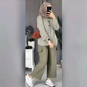SETELAN RAMOSA KEMEJA MOTIF SALUR MODEL TERBARU