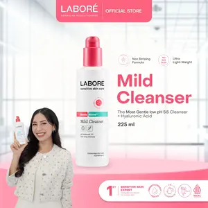 [Abel's Pregnancy Kit] LABORÉ Sensitive Skin Care GentleBiome™ Mild Cleanser 225ml - Face Wash Sabun Pembersih Wajah Lembut Kulit Sensitif Low pH 5.5 Hyaluronic Acid All Skin Cetak Face Wash Gentle Guard Skin