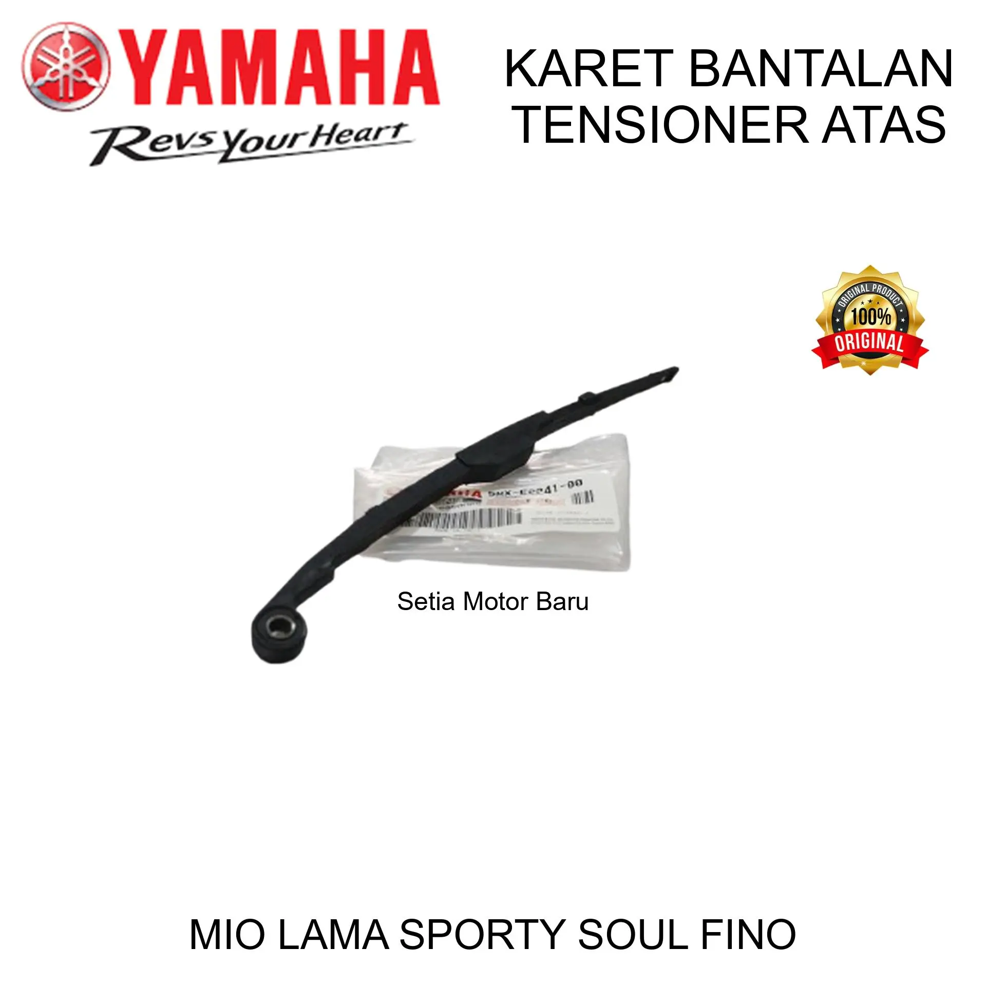 Karet Bantalan Lidah Tensioner Kamrat Panjang Atas Mio Lama Fino Soul Sporty Karbu Asli Yamaha