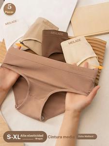 Conjunto de ropa interior de algodón para mujer, diseño cómodo ajustado, con estampado de letras, para uso diario y en todas las estaciones, estilo casual