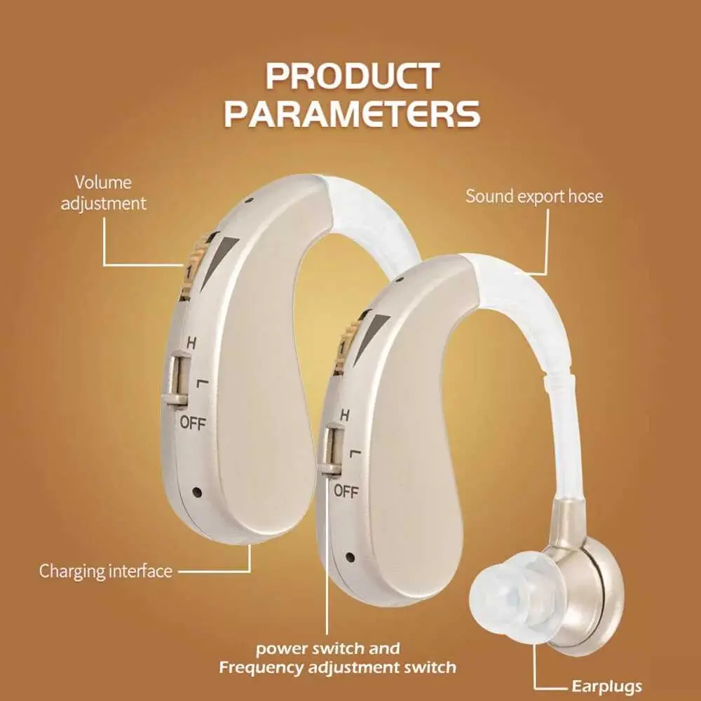 TaffOmicron Alat Bantu Dengar Hearing Aid Adjustable Rechargeable Alat Dengar Tuna Rungu Dewasa - JZ-1088F8