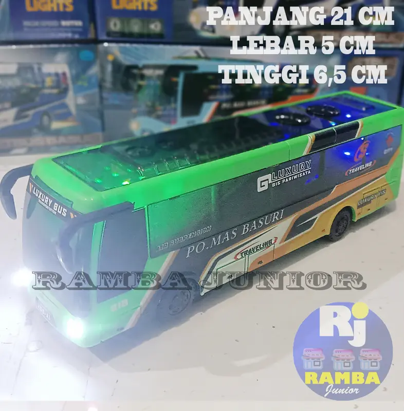 Mainan Jet Bus Basuri Bump And Go Ada Musik Dan Lampu 5D Anak Control Toys 2