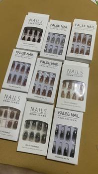 Product Review of Kuku Palsu nail art aesthetic dan lem wisuda tangan pewarna Nails Grooming Manicure Set Pedicure Set Stainless Steel Polish Cat Elegant from y**🪅 3