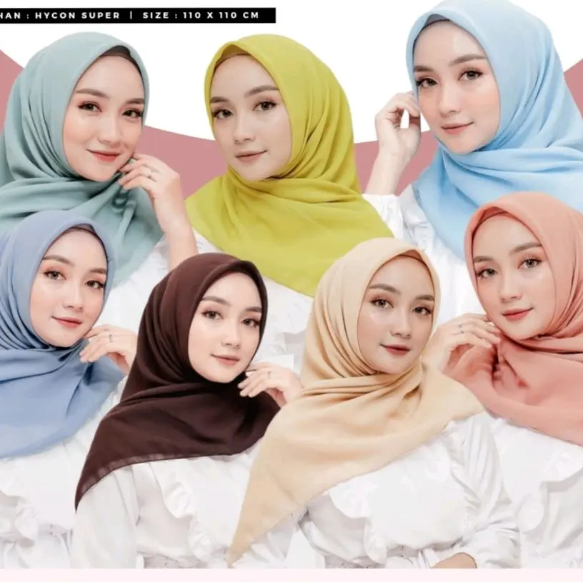 Jilbab Bella Square Premium uk. 110 x 110 Muslim Kerudung Segi Empat Fashion Muslim