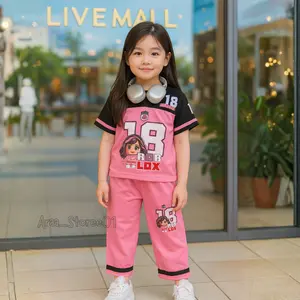 AraaStore- Baju Setelan Anak Perempuan cantik model Jersey Roblox Usia 1-10 Tahun Oneset anak cewek terbaru Fashion