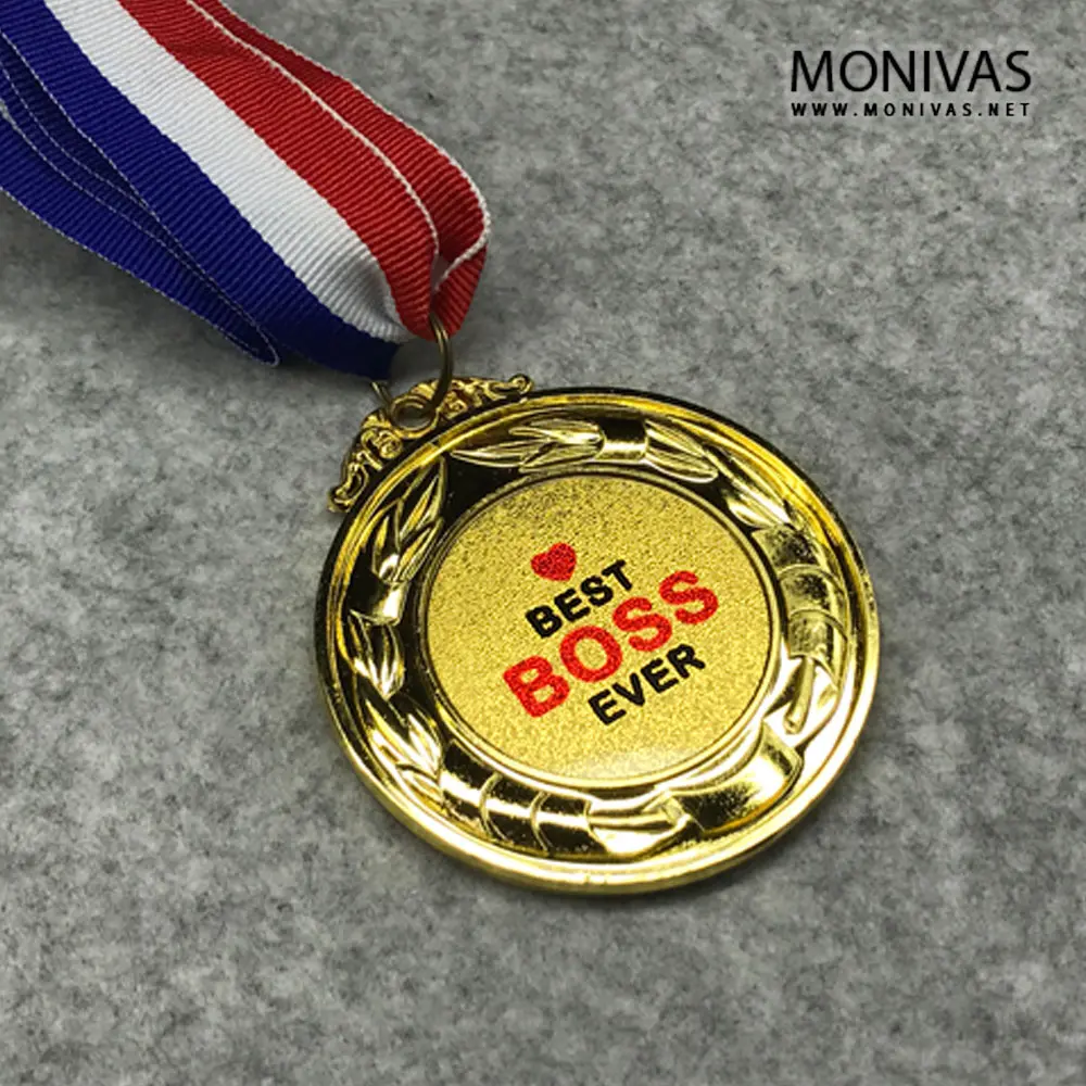 Best Boss Ever Gold Medal Birthday Present Novelty Farewell Gift