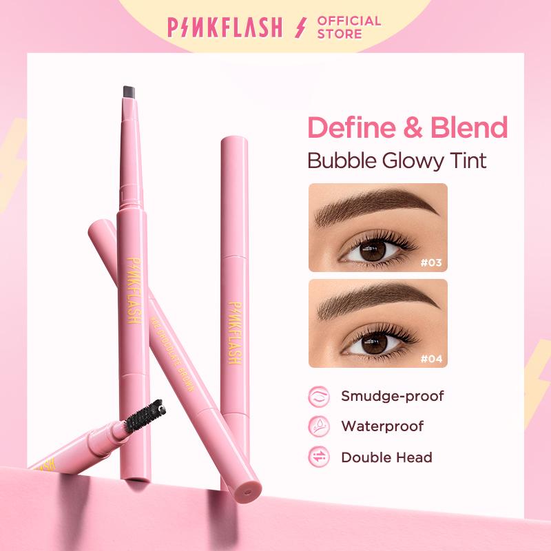  PINKFLASH OhMyEmoji Bút Kẻ Lông Mày  Dễ Tán Chống Nước Giữ Màu Lên Đến 8 Tiếng Tích Hợp Đầu Cọ Chải Tiện Dụng 30g 