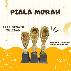 Piala/trofy MD + onix set kejuaraan 123 mewah
