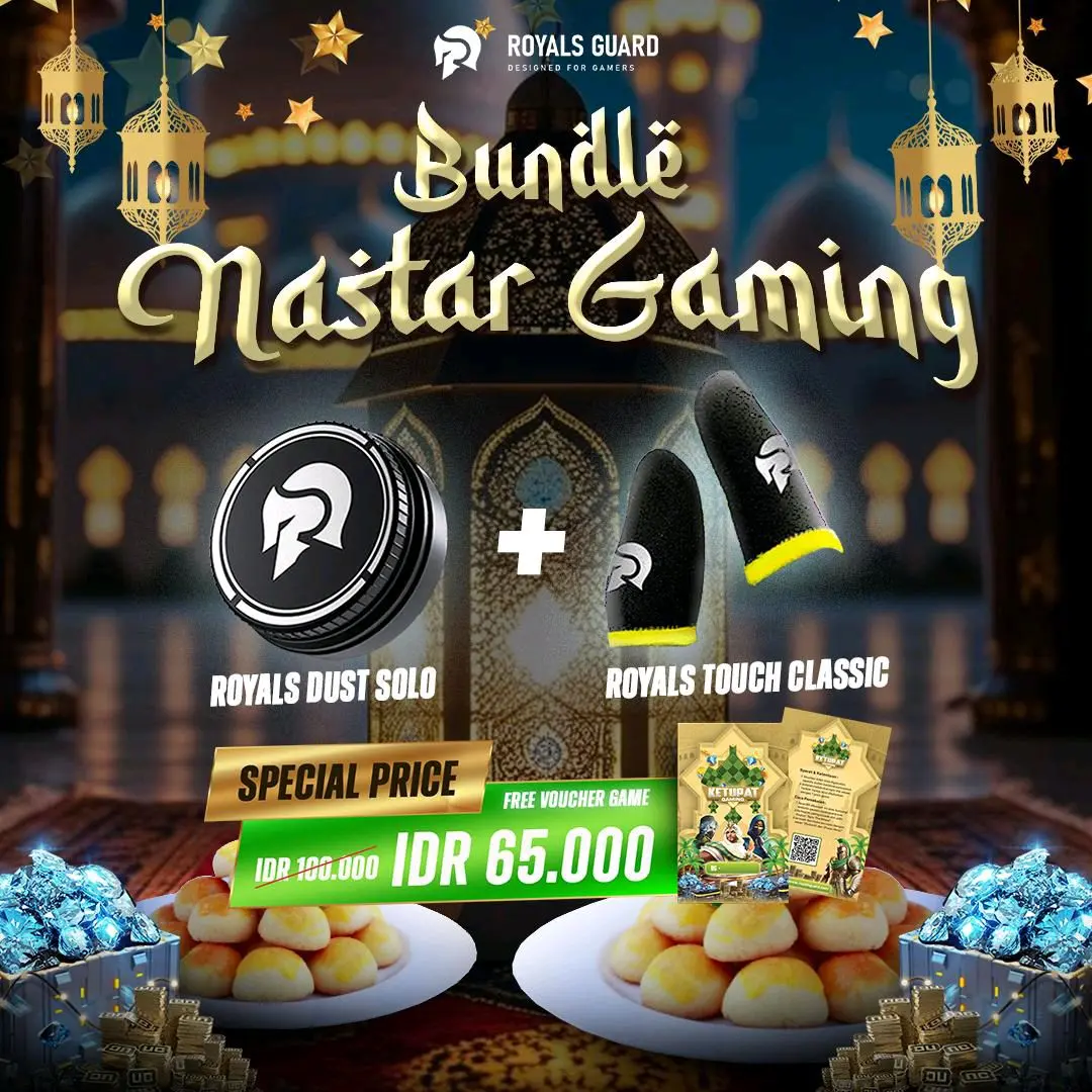 [BUNDLE NASTAR GAMING] - Royals Dust solo Bedak Gaming Pro Player + Royals Touch Classic BONUS Voucher Game dalam setiap pembelian