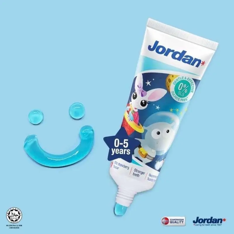 Pasta gigi JORDAN Step 1 0-5th & Step 2 6-12th ORIGINAL Sikat Gigi gc tooth mousse  original Kids Brush Perawatan 3