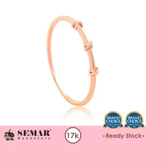 Cincin Emas Ferlina Minimalis Rose Gold 17K Semar Nusantara
