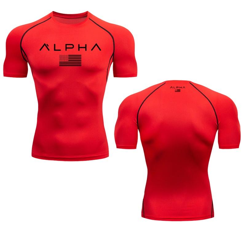 Product Introduction of Quick Dry Workout Tops Fashion Men Clothing Breathable Compression TShirt Men's Runnig Sports T-Shirt Gym Fitness Short Sleeve compression  shirt tight  shirt 13