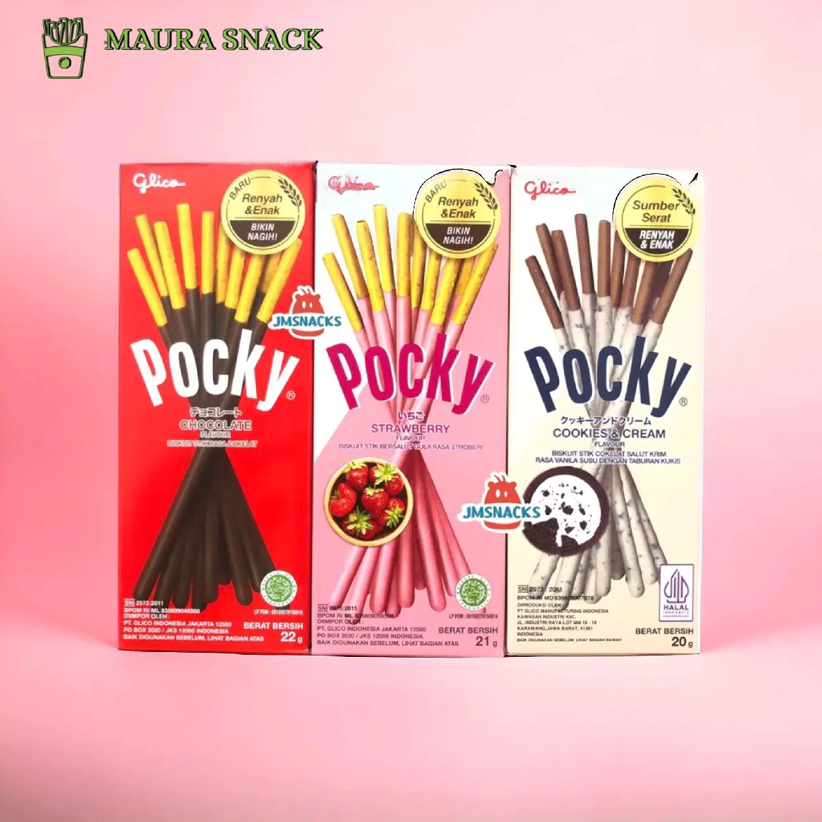pocky 1 pack isi 10 Pocky, Snack, Enak, Kenikmatan, Makanan, Sensasi, Japan Cookies Food Cemilan Manis Organik Jajanan Camilan stik bersalut cokelat Pisang Jagung Gluten Crispy Peach