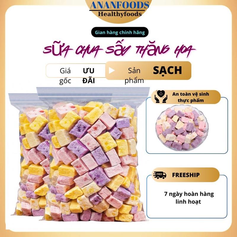  Sữa chua sấy thăng hoa không chất bảo quản ngon giòn ăn tốt cho sức khoẻ ăn vặt ăn kiêng Snack Sen Thức Ăn Food Vị Chua Cay 