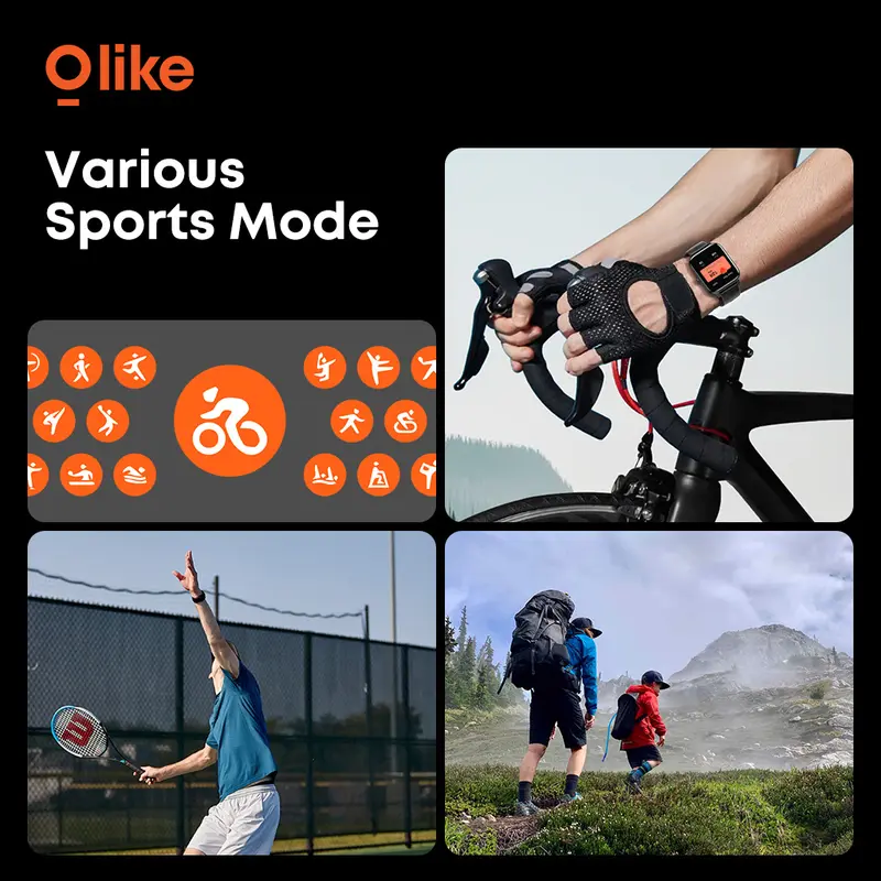 OLIKE Smartwatch Meta S1 Jam Tangan Pintar Pria dan Wanita Bluetooth Call Custom Wallpaper 100 Mode Olahraga Pemantauan Denyut Jantung 6