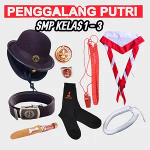 Pramuka Set Atribut Lengkap Siaga Penggalang Penegak SD SMP SMA Topi Tanda Kacu Hasduk Ring Seng Tali Peluit Ikat Pinggang Pesopramuka Kaos Kaki