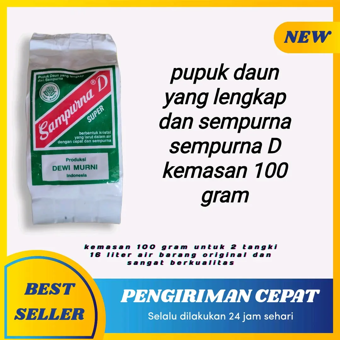 pupuk tabur kristal Sampoerna d kemasan 100 gram dijamin original dan berkualitas