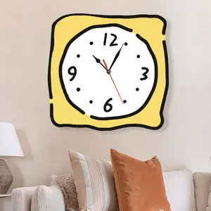 JAM DINDING UNIK DOODLE LUCU ESTETIK HIASAN DEKORASI RUANGAN DENGAN MESIN SILENT MOVEMENT