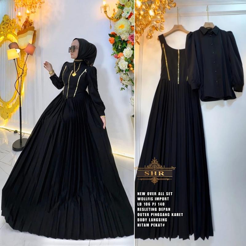 SHR MAXI DRESS PRINCES SALUR WOLPIS ORI SHR 100% KODE GAMIS INCESS Dengan Desain Elegan dan Nyaman
