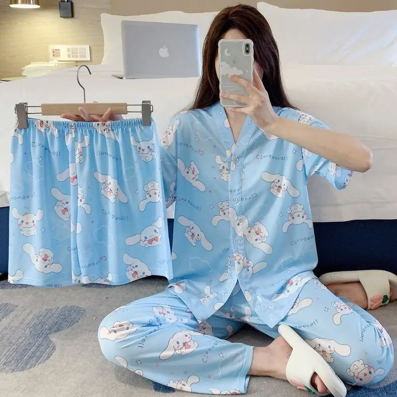 PP27 Baju Tidur 3in1 SET Wanita Tidur Wanita Piyama 3in1 Setelan Celana