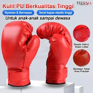 Sarung Tangan Tinju / Boxing Gloves 2 Pcs - untuk Latihan Anak & Dewasa, Perlindungan Tangan yang Nyaman