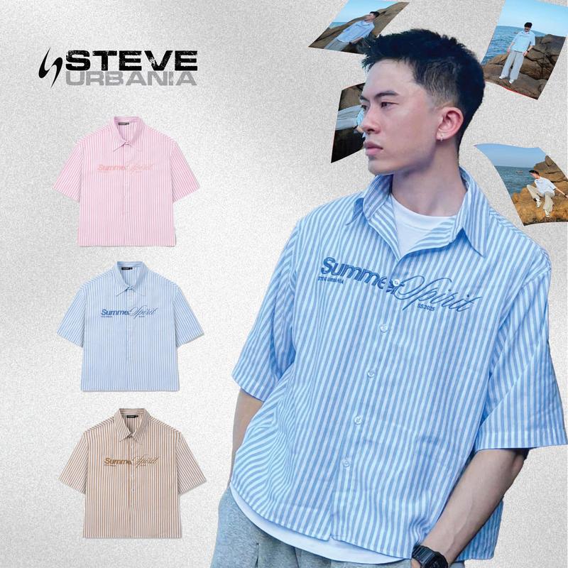 [ TRỢ GIÁ ] Áo Sơ Mi Nam Nữ Tay Ngắn, Sơ Mi Đôi, Hình In sắc nét, Chất Cotton Hàn Mát Mẻ, Summer Spirit, Sơ Mi Cộc Form Boxy Retro Nam Nữ Mặc đẹp  - SM02