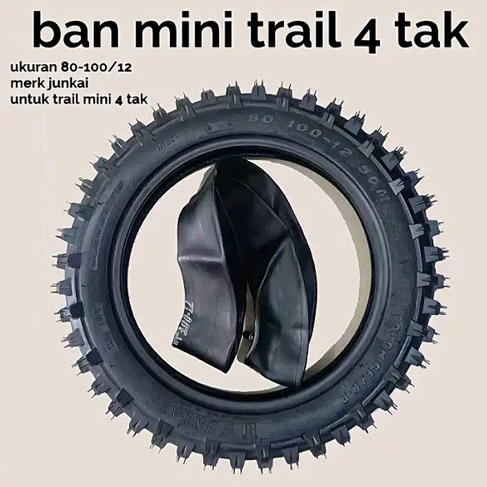 ban mini trail luar dalam uk 80/100-12 ring 12 0