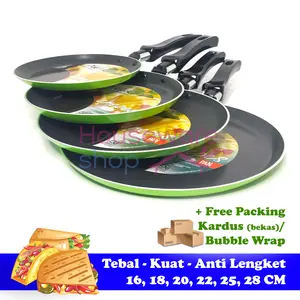 Crepiera Crepes Pan / Wajan Teflon Datar Gagang / Crepes Maker Pan 20CM 22CM 25CM 28CM