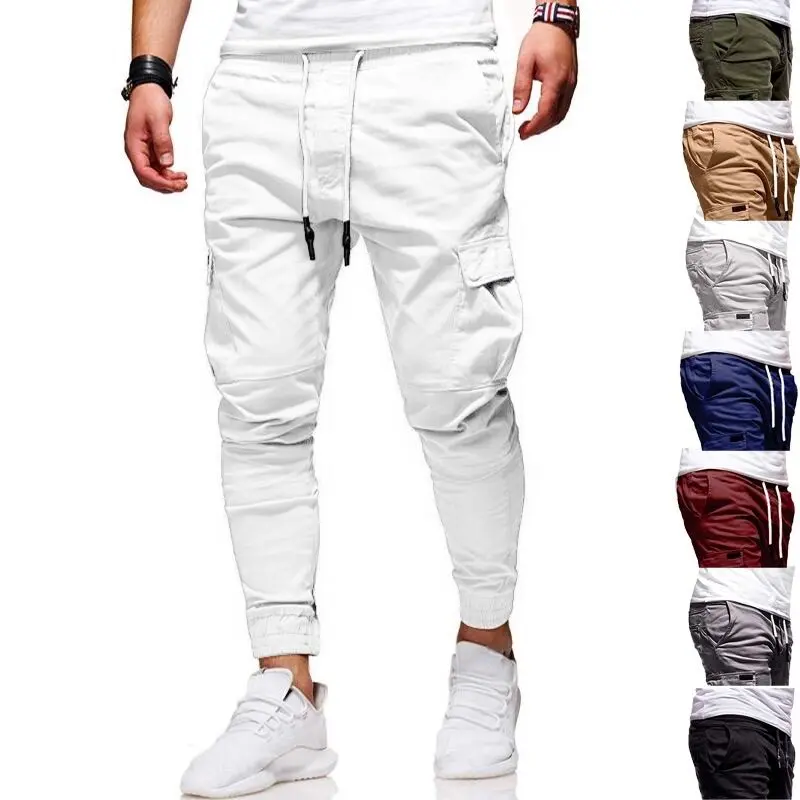 #Men's Fashion Casual Pants Drawstring Male Casual Cargo Pants Trousers Size S-3xl joggar 6 pant