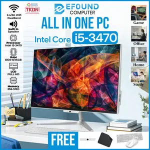 eFound PC All-in-One Intel Core i5-3470 – Super Tipis, Full HD 19 inch Z2, 8GB RAM, 256GB SSD Terbaru untuk Rumah, Kantor & Sekolah