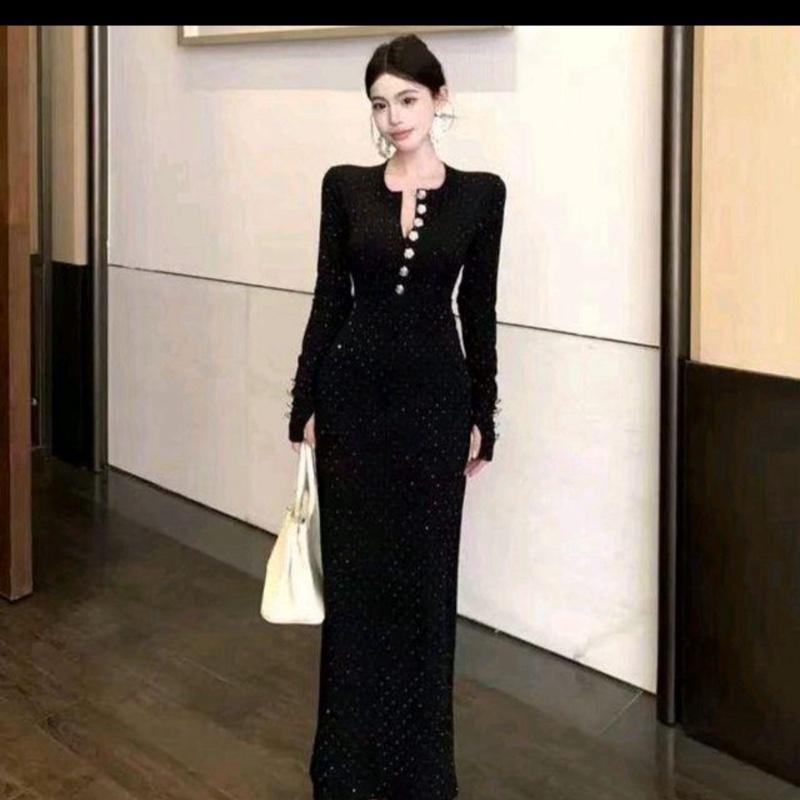 Dress Blink Blink motek Glittery panjang mewah long dress pesta full motek Formal Wanita 5
