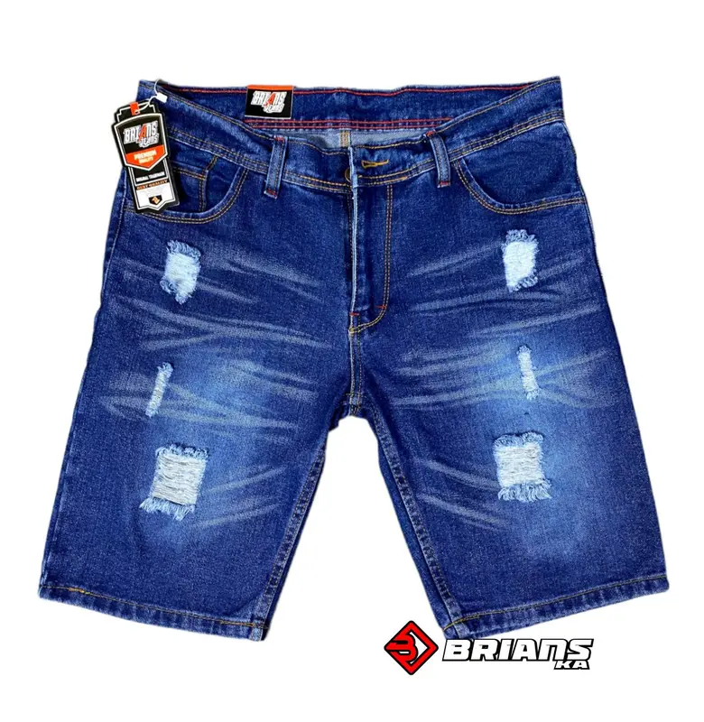 Celana Sobek Pendek Pria 27-38 / Celana Pendek Pria / Celana Sobek / Celana Jeans Pria / Celana Ripped Panjang 50 cm Tebal Nyaman 3