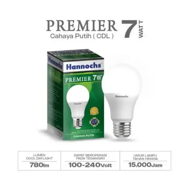Lampu LED Hannochs Premier 7w 7 watt Bergaransi