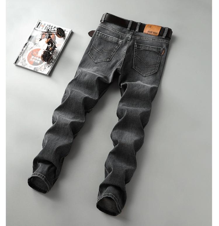 Product Introduction of Men Clothing New Pattern Recreational Vintage Nostalgia Smoky Grey Jeans Straight Cylinder Loose Street Trousers Autumn Female 12