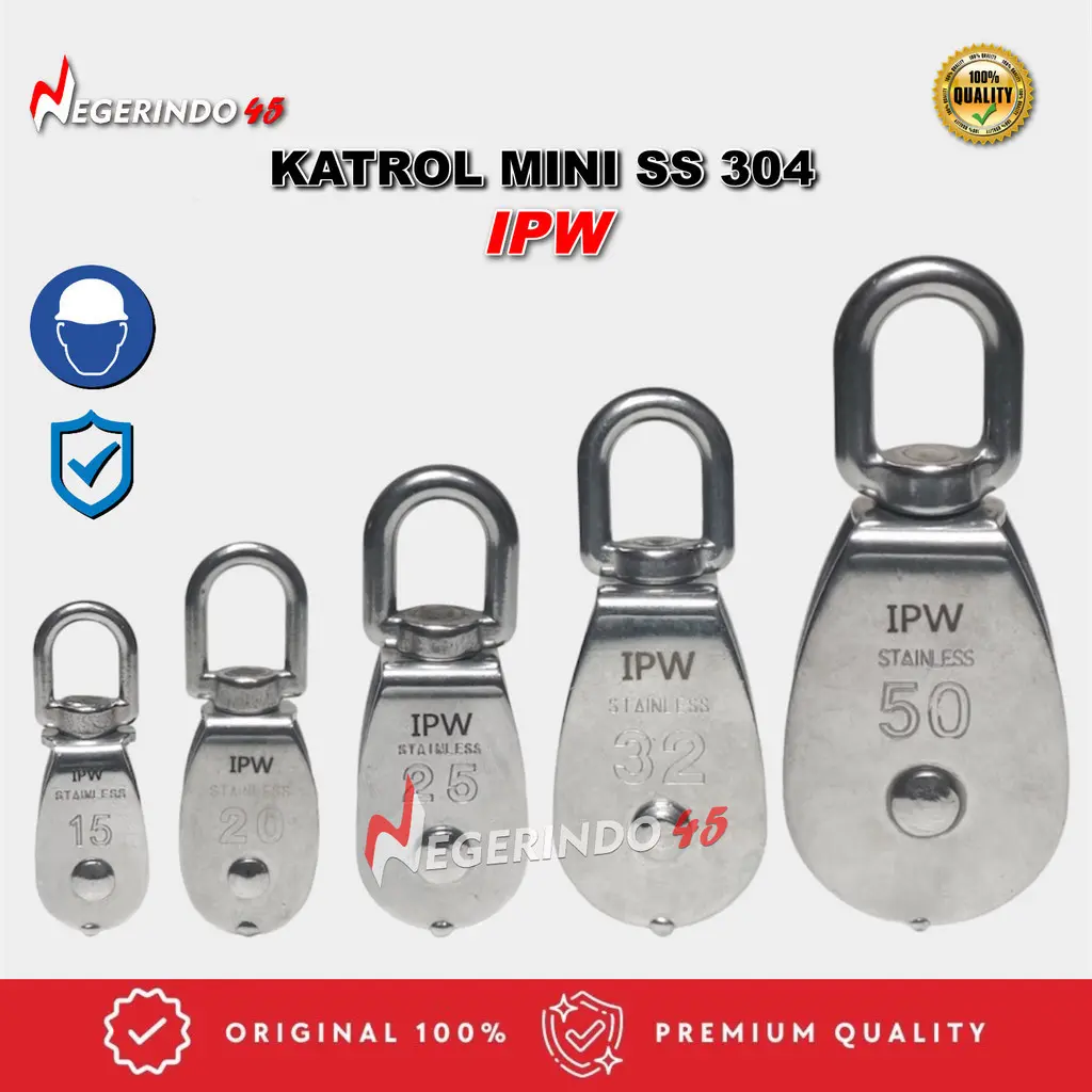 IPW KATROL KEREKAN MINI M15 M20 M25 M32 M50 SWIVEL STAINLESS STEEL