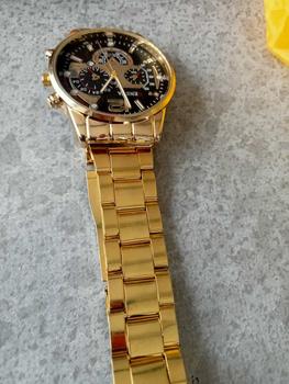 Product Review of Jam tangan mewah untuk lelaki, Gelang keluli tahan karat, dalam Kuarza, kalendar, jam perniagaan from K**K 0