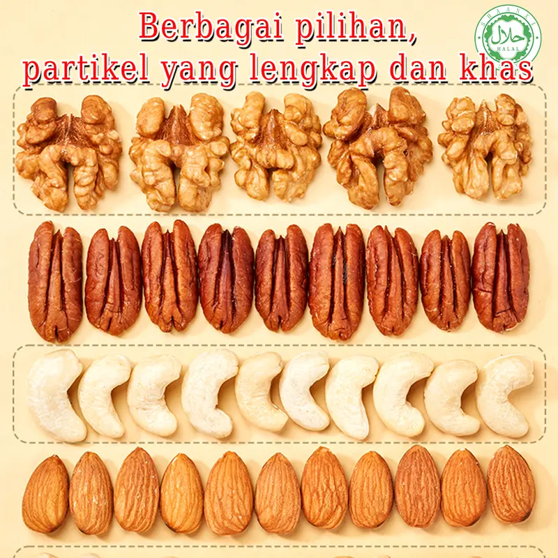【Spesial Akhir Bulan】 [Halal] 250g Kacang Campuran Almond Kacang Mete Biji Labu Biji Labu Kering Kismis Kismis Hitam Kenari 【Produk Panas】 Food Snacks Cemilan Diet Jajanan 2
