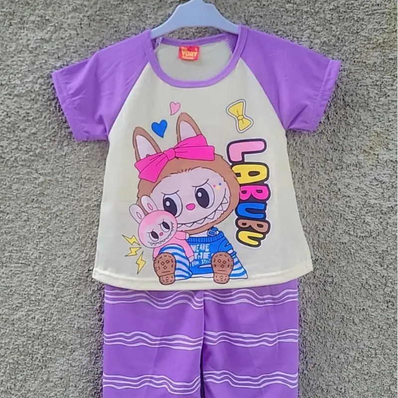 SETELAN ANAK CEWEK GAMBAR TERBARU set labubu 2