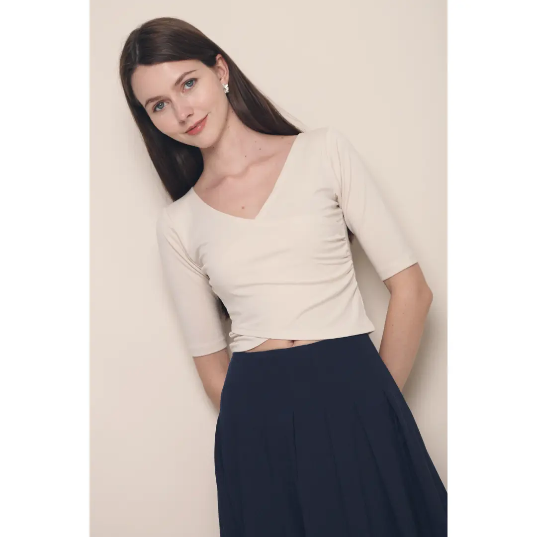 Luna Overlay Top Latte (Hollyhoque)