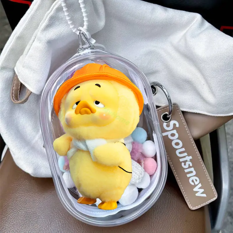 18cm Tas Pouch Upset Duck PVC Tas PVC Upset Duck transparent storage bag pouch Upset Duck (only bag) Tas Penutup Pelindung Untuk Boneka tas upset duck(sell only Tas transparan) 1
